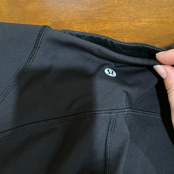 Lululemon Crop Leggings with Mesh Calf Stripe - Picture 5 of 6